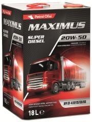 Petrol Ofisi Maximus Super Diesel 20W-50 18 L Motor Yağı