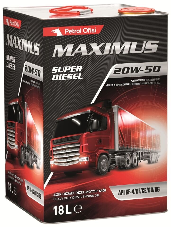 Petrol Ofisi Maximus Super Diesel 20W-50 18 L Motor Yağı